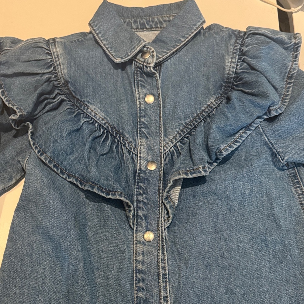 Zara Blue Denim Kids Dress - Picture 2 of 5